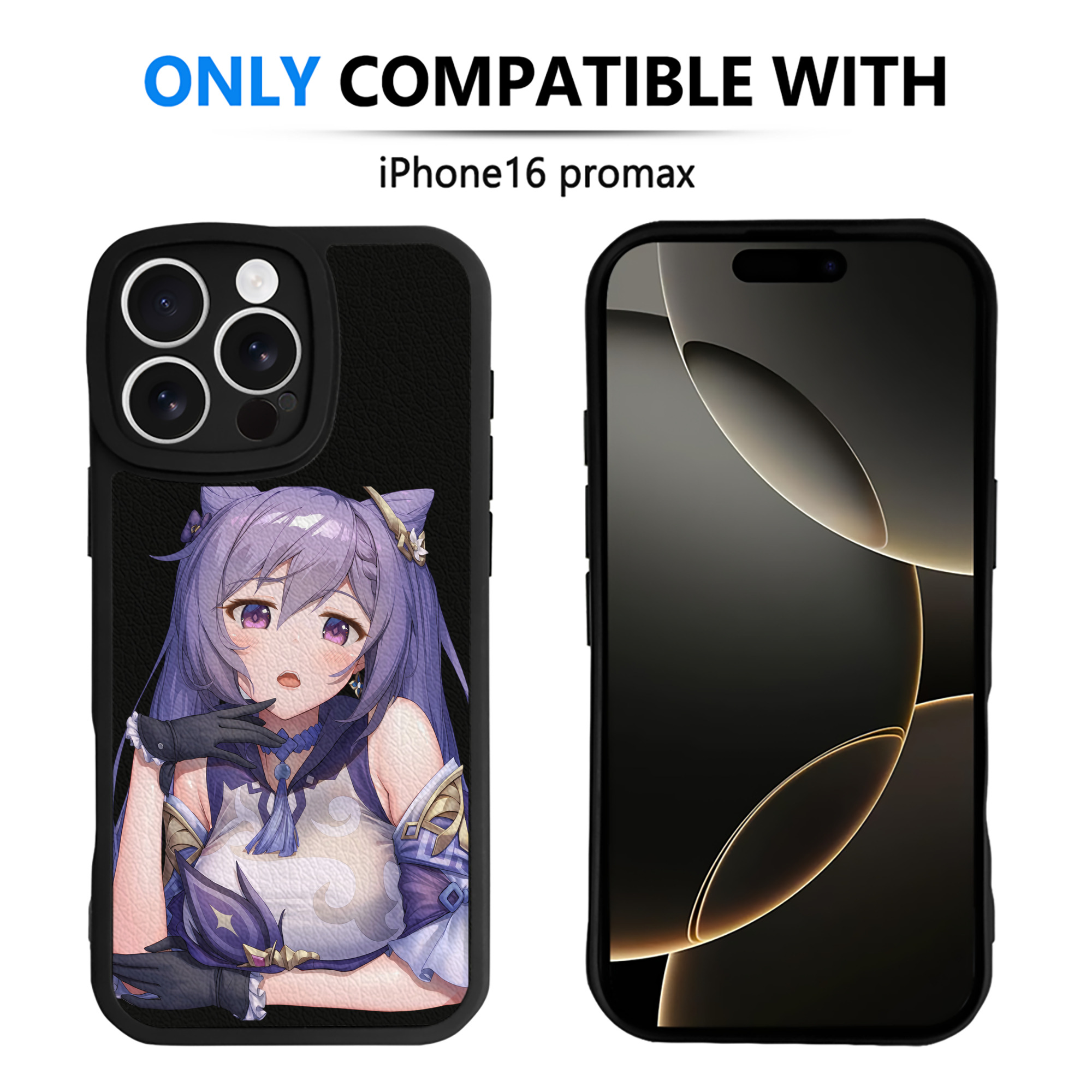 げんし神 刻晴 こくせい genshin Kokusei 【iPhone 16シリーズ対応】シリコンスマホケース（レザー調） 材質：シリコン